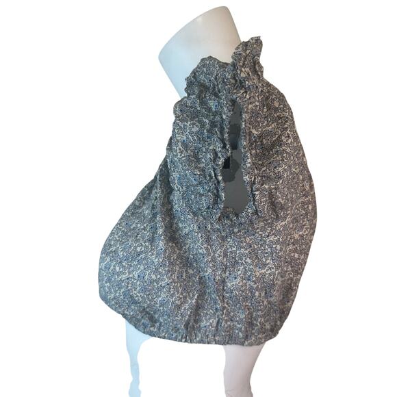 Christy Dawn Margot Cropped Top Ditsy Floral Pattern Blouse Elastic XS/S - Picture 3 of 7